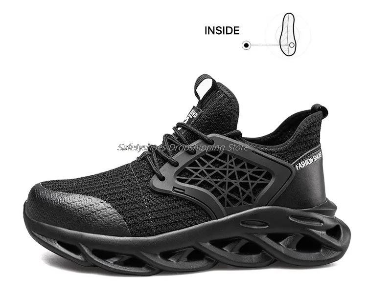 Männliche Turnschuhe Herren Sicherheitsarbeitsstiefel für Mann Stahlkappe Antismashing Arbeitsschuhe Drop Protective 221007_voghion.com