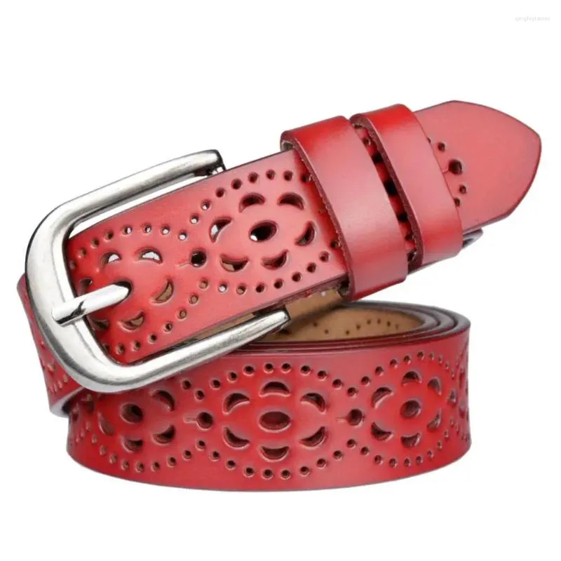 Cinture Donna Moda Larga Cintura Vera Pelle Floreale Intagliata Pelle di Mucca Per Jeans Alta Qualità Vintage Ceinture Femme Female_voghion.com