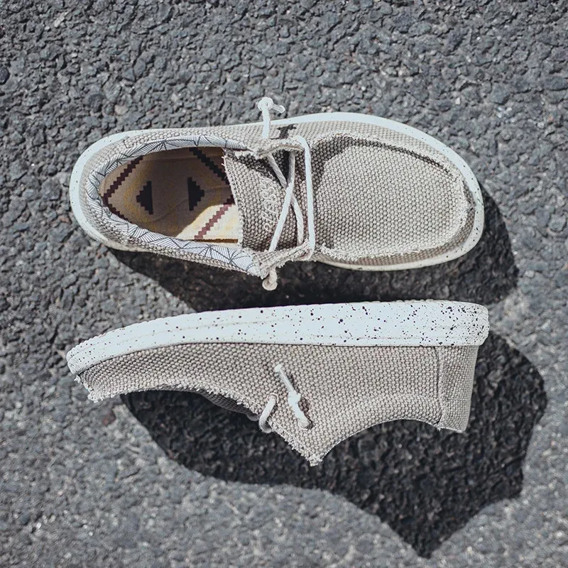 Summer Denim Canvas Breathable Moccasins Vulcanized Mens Sneakers Shoes Plus Size 240626_voghion.com