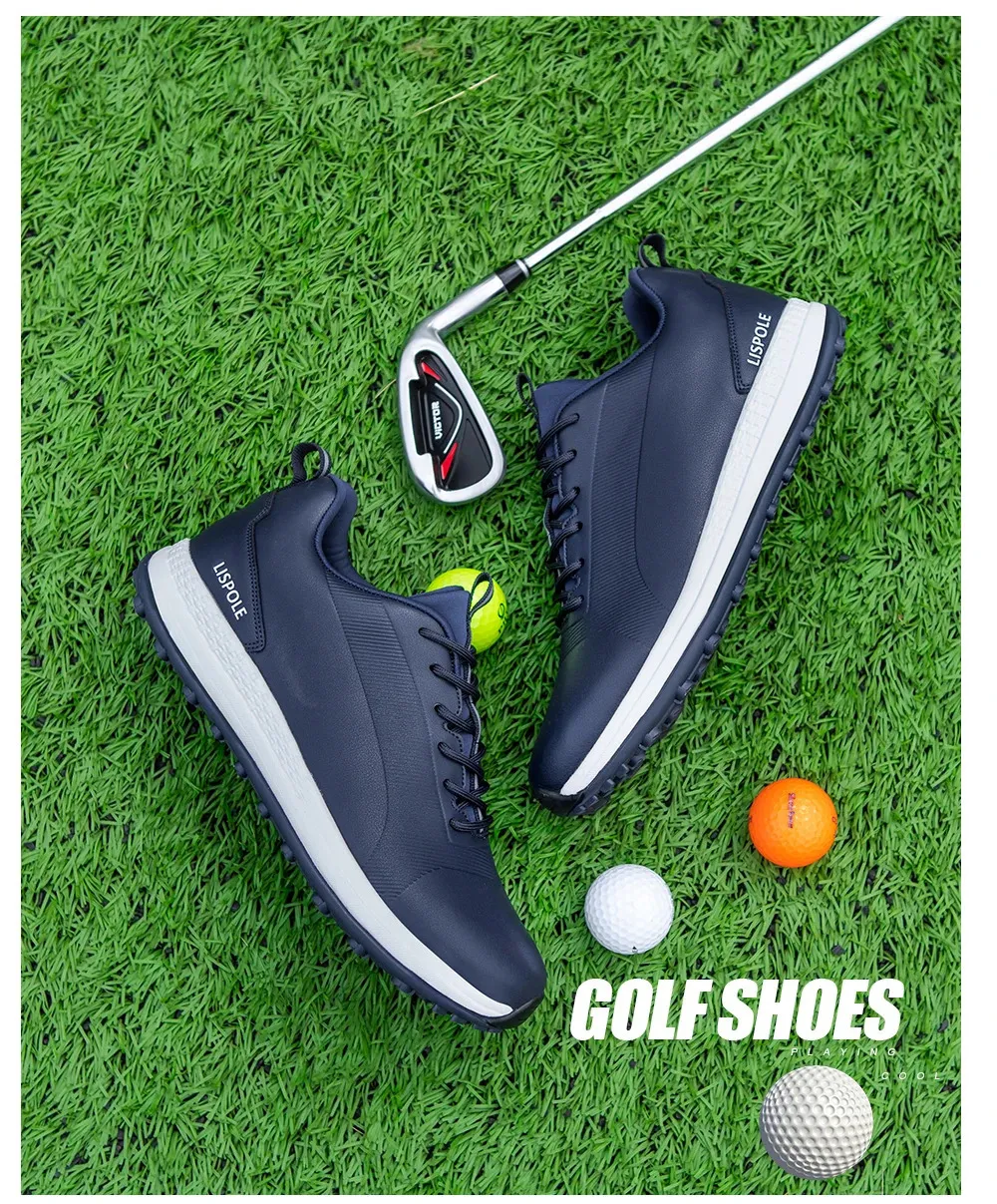 Bequeme Schuhe Herren Große Größe 39-48 Professionelle Spikeless Sneakers Rutschfeste wasserdichte Golf-Walking-Schuhe 241213_voghion.com