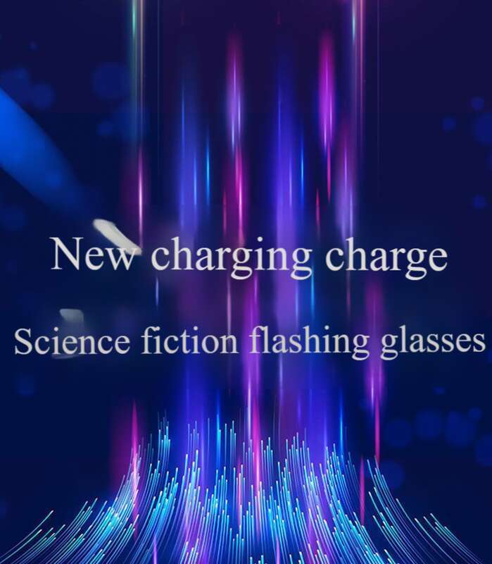 Gafas luminosas de ciencia ficción con LED recargables y tecnología futurista, ideales para cumpleaños de celebridades de Internet y fotografía de bares._voghion.com