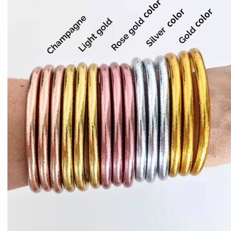 Bilandi - Pulsera de silicona de moda, estilo moderno, de una fila, colorida, para mujer, regalo de fiesta, 230706_voghion.com