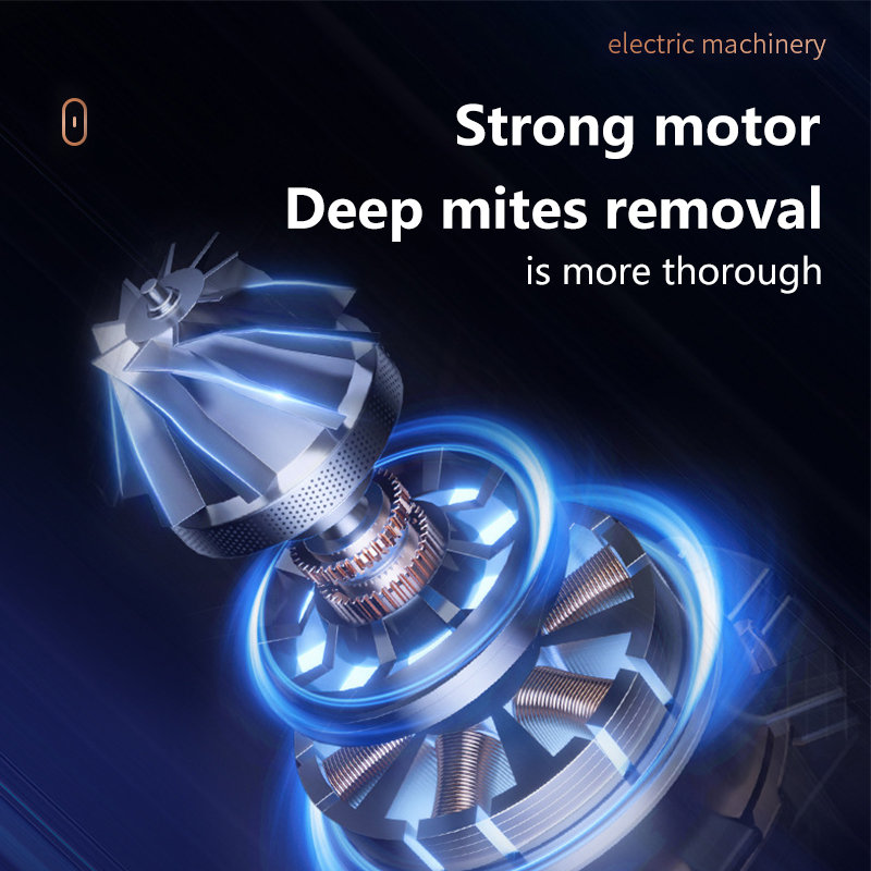 UV-Milbenentfernungsgerät, 10000 PA Staubsauger, kabelloser Handstaubsauger für Matratzen, Sofas, abnehmbarer Filter, 250 ml_voghion.com