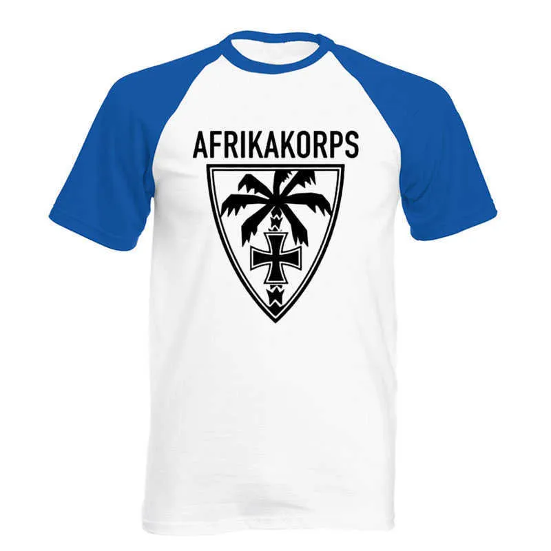 est T Shirts Férfi Maglietta Afrika Korps Palm Wehrht Deutschen Heeres Gruppe Dak raglan rövid ujjú póló 210706_voghion.com