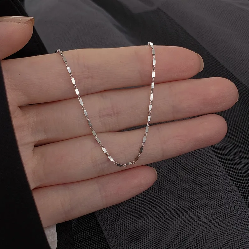 Link, Chain Bling Glitter Simple Thin Dainty Rose Gold Color Sterling Sier Adjustable Bracelet For Women Jewelry Korean_voghion.com