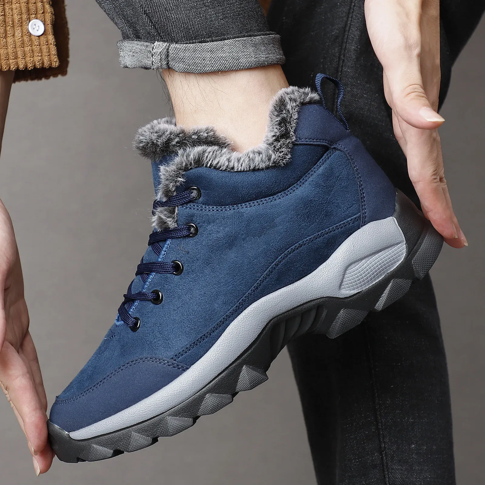 Schnee Outdoor Walking leichte Turnschuhe für Männer Winter Schuhe Botines Tenis Herren Wandern Stiefeletten Footwear66_voghion.com