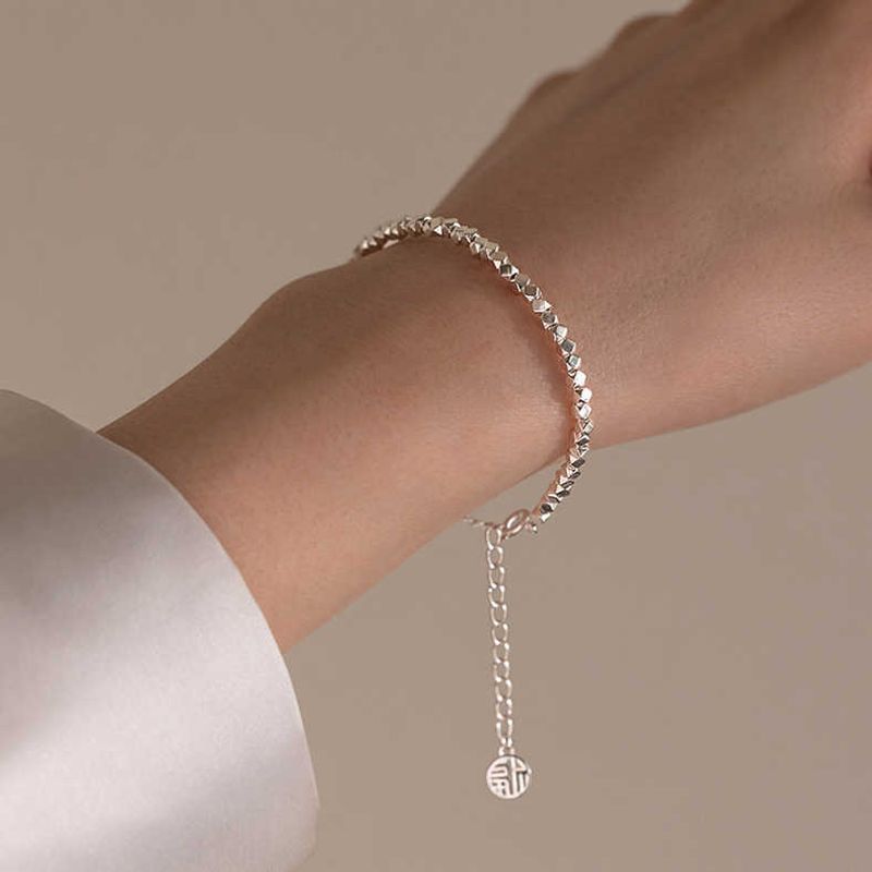Broken Few Taels Nischedesign, kubescht Broken Sier Bracelet fir Fraen mat High-End Gefill, Handaccessoiren verschwannen net_voghion.com