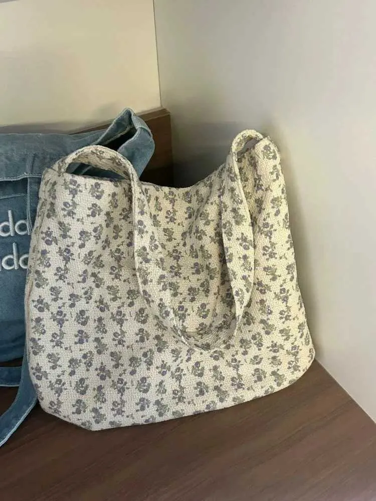 Shoulder with silk ribbon fashionable ral design large capacity womens shopping bag handbag Y241011_voghion.com