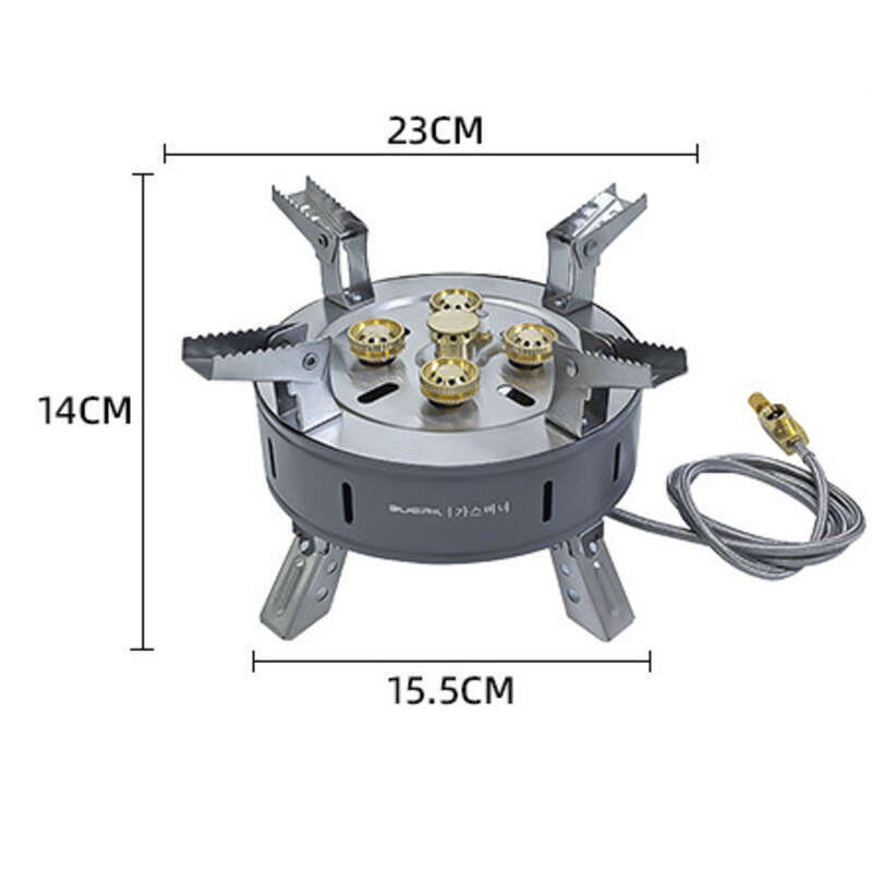 Portable Five-star Fierce Fire Card Stove, Picnic Hot Pot Head, Windproof Gas Stove For Outdoor Use_voghion.com