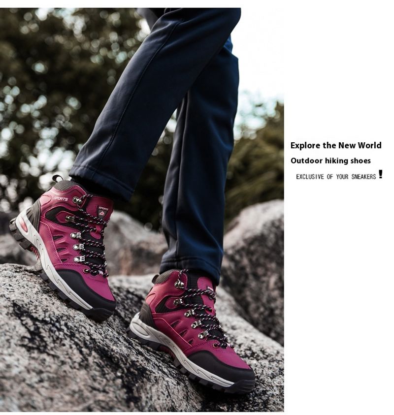 Sommer High-Top Outdoor Wanderbergsteigen Schuhe Mode lässig dicke Unterseite rutschfeste Einzelschuhe Männer_voghion.com