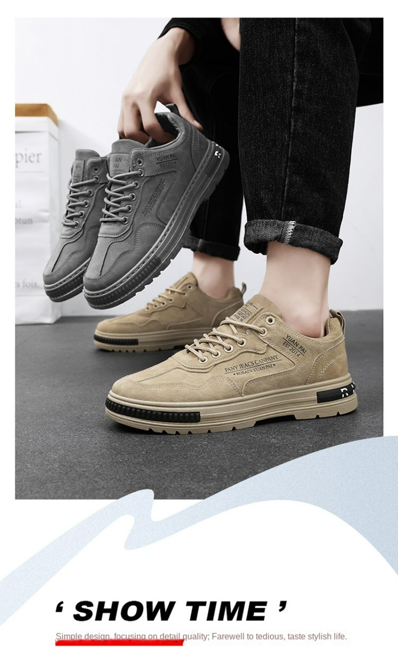 Caual Shoe for Men Summer Outdoor Platform Hiking Work Boot 2024 Fahion Deigner Leather Loafer Zapato Para_voghion.com