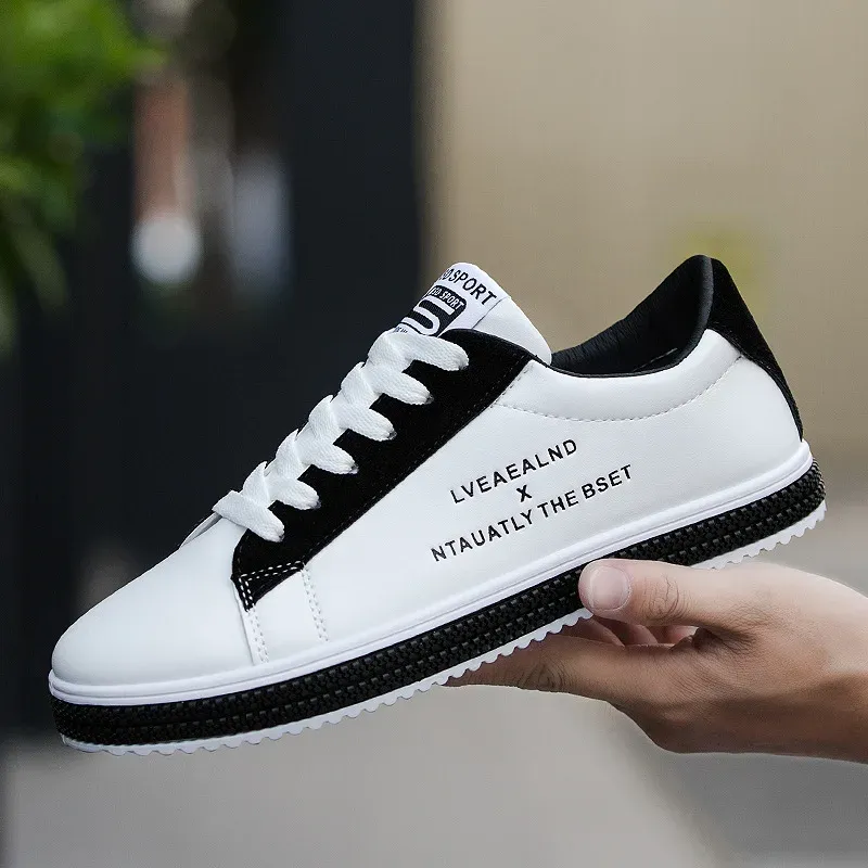 Herren Leder Freizeitschuhe Atmungsaktive Wanderschuhe Wohnungen Neue Mode Schnürschuhe Mann Designer Sneakers Atos De Hombre 2843_voghion.com