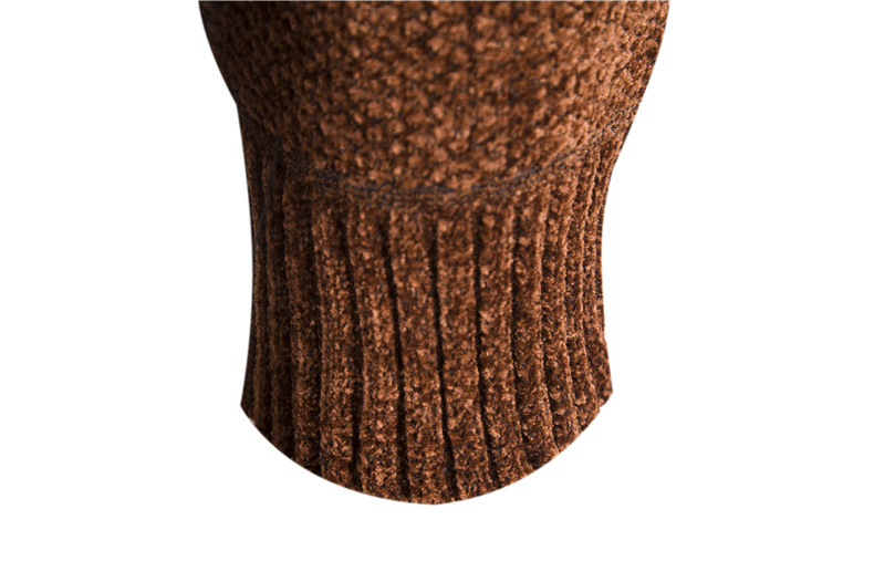 Herrenbekleidung plus Kaschmir-Strickjacke, modischer, farblich passender, warmer Pullovermantel_voghion.com