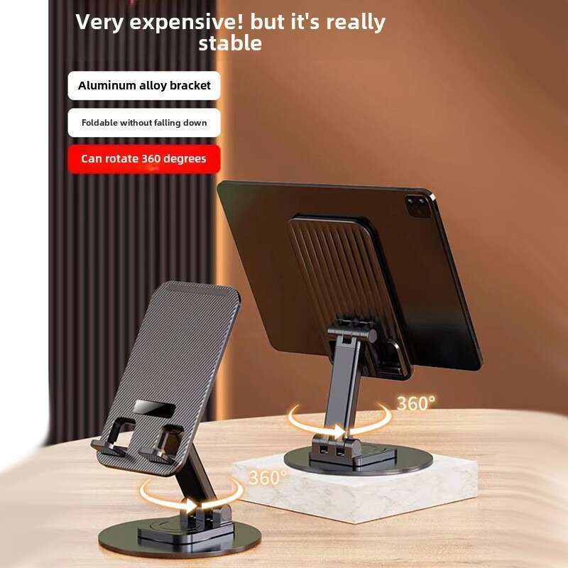 Rotierender Metall-Handy-Tablet-Universal-Desktop-Hebe-Klapp-Multifunktions-Einstellständer Live-Übertragung_voghion.com
