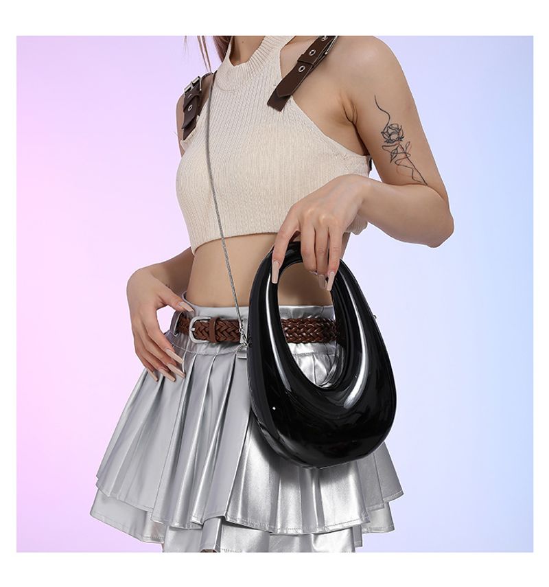 Texture Chain 2024 Sommer neue Handtasche Acryl Schulter personalisierte transparente Umhängetasche für Damen_voghion.com