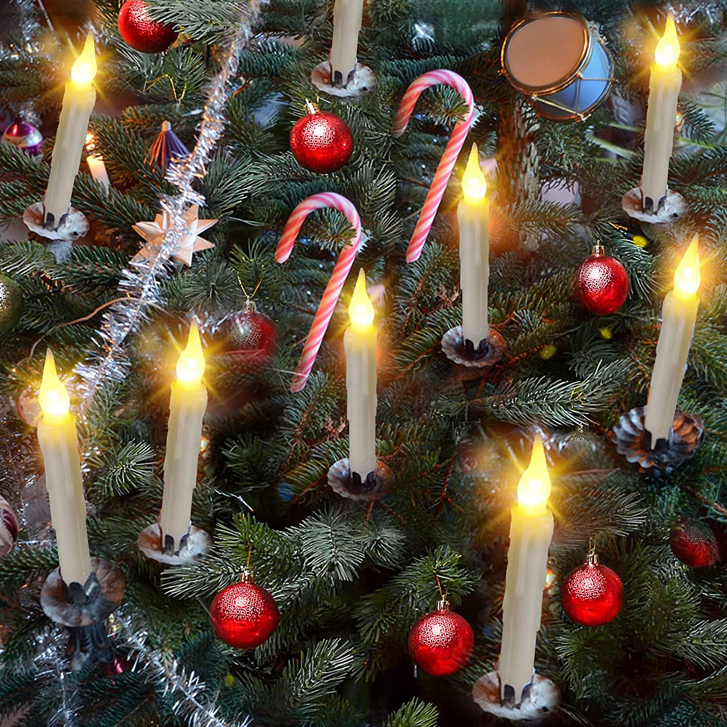 6/12 st flytande LED elektroniska ljus juldekoration flamlösa fjärrkoniska ljus för bröllopsfest heminredning navidad_voghion.com
