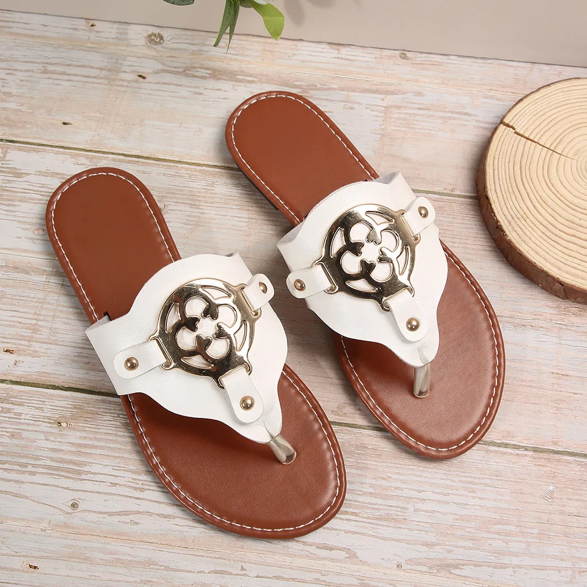 Slide Summer Women Slippers Sandals Black White Red Brown Flat Soft Sole Breathable Beach Shoes_voghion.com