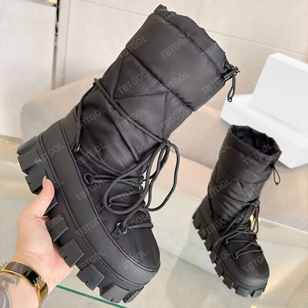 targa di design neve re nylon gabardine doposci stivali con lacci stivaletti scarpe invernali 635_voghion.com