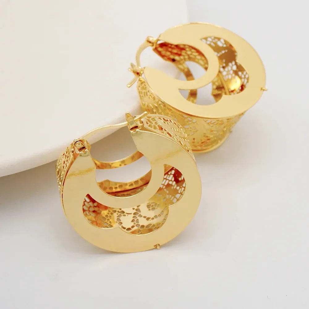 Wedding Jewelry Sets Fashion Dubai Copper Earrings Pendent Necklace For Women Romantic Daily Wear Party Anniversary_voghion.com