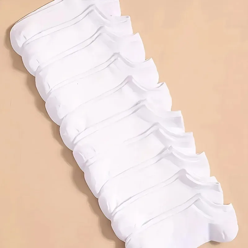 Neutral 10/20/40 pairs of solid lightweight low cut ankle loose black and white gray mens long socks 241108_voghion.com