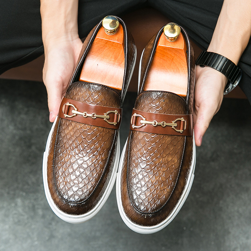 2023 New Product Large Size 46 Pair Needle Buckle Lefu for Men's Business and Leisure, British Lazy Man Kicks on Leather_voghion.com