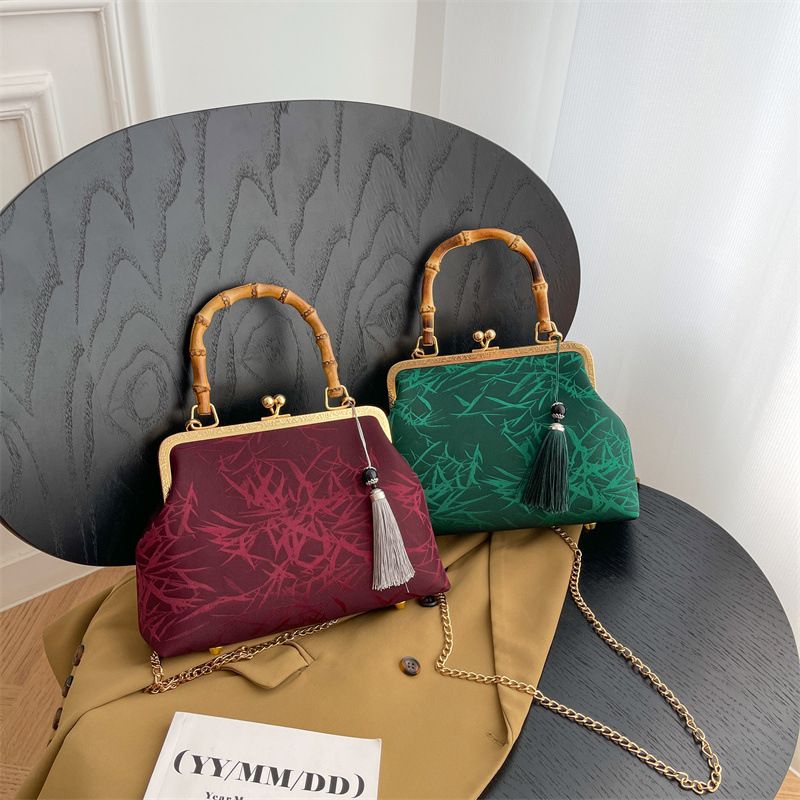 Borsa a tracolla da donna con manico in bambù, regalo in oro cheongsam, borsa da donna cinese in stile antico_voghion.com