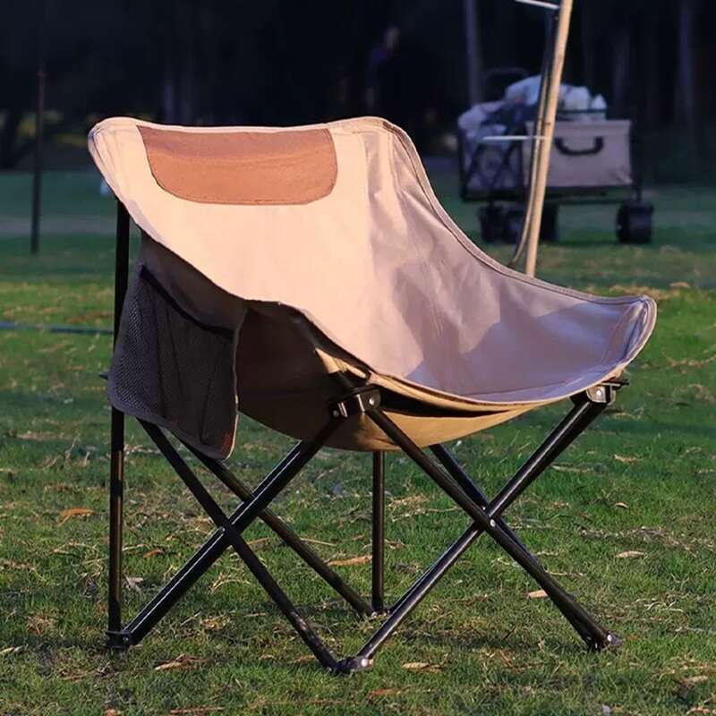 Outdoor Experts Are Crazily Competing! High End Craft Folding Moon Bench, Super Comfortable For Camping And Fishing_voghion.com