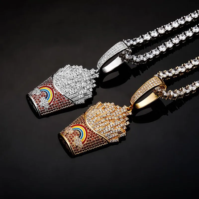TopBling Hip Hop Solid Chip μενταγιόν κολιέ άνδρες Γυναικείες εραστές ζευγάρι Παιδικά κοσμήματα_voghion.com