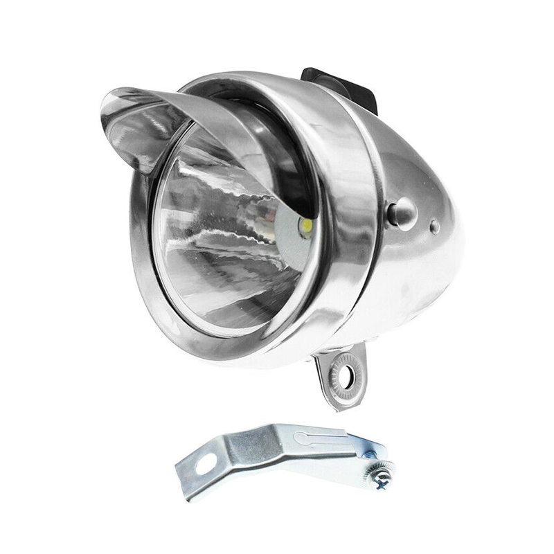 Classical Bicycle LED Chrome Vintage Bike Light Headlight Front Retro Head Lamp_voghion.com