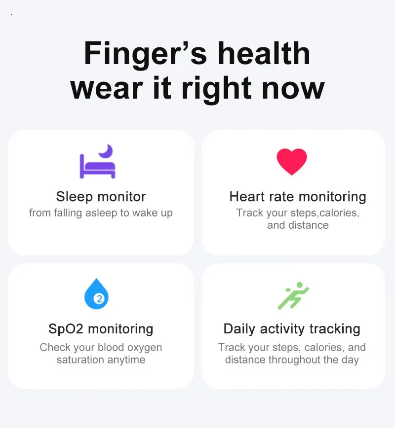 Ola Espirte est Technology Health Smart RIng Fiess Trackers Ring heart Rate Monitor Sleep for Xiaomi Sr200 M1 R3 240507_voghion.com