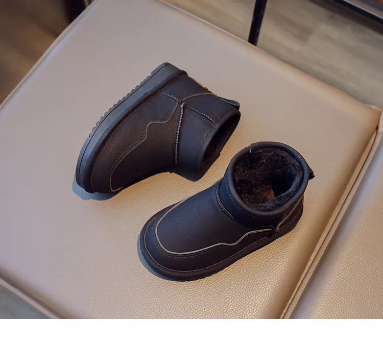Cizme de zăpadă Happysteps impermeabile, din bumbac gros, calde, de iarnă, pentru copii și fete, mărimi US9C-US5Y_voghion.com