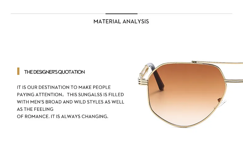 Sonnenbrillen 2024 Mode Männer Polygonal Metall Doppelstrahl Trendy Personalisierte Fahrbrille Licht UV400_voghion.com