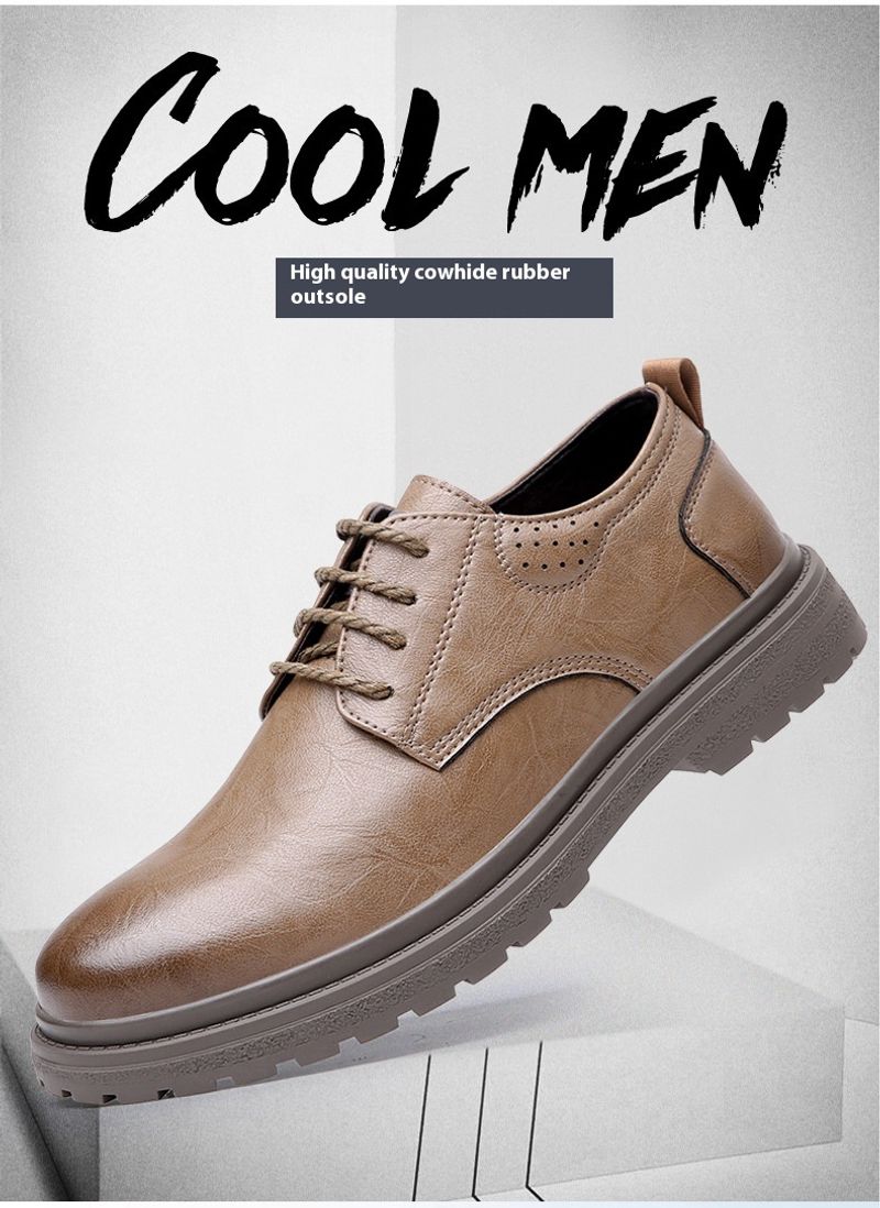 Tendenza autunno inverno in vera pelle, scarpe da lavoro e da tempo libero, edizione coreana, scarpe basse britanniche con testa grande_voghion.com