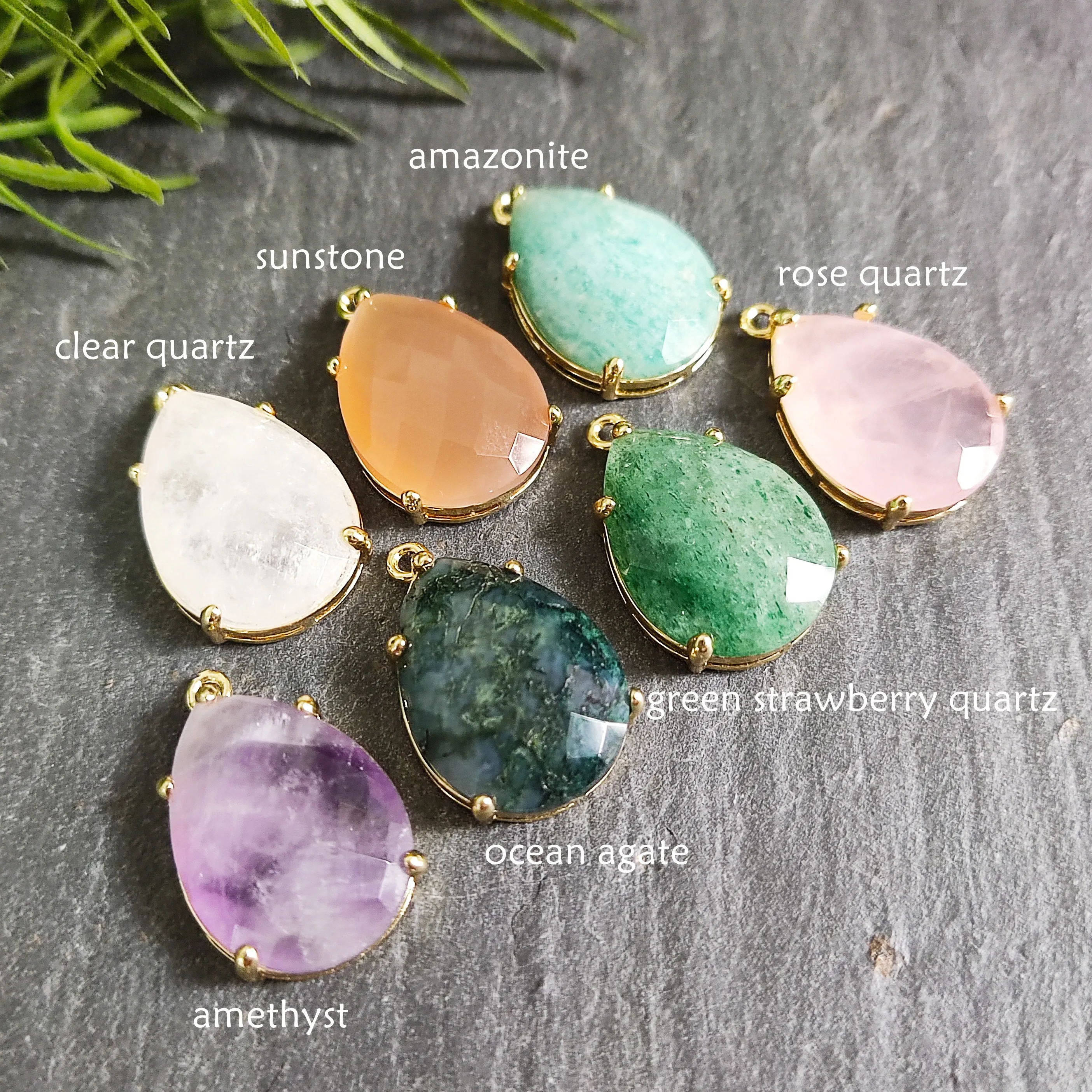 Collane con ciondolo con pietre preziose naturali, pietra del sole, cristallo curativo ametista per orecchini, collane, accessori per gioielli fai da te_voghion.com