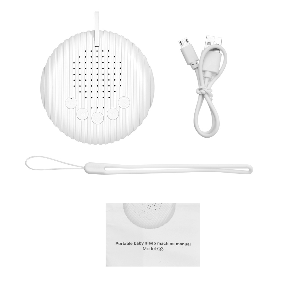 Baby White Noise Machine USB Rechargeable Timed Shutdown Sound Machine Sleep Soother Relaxation Monitor For Baby Adult Office_voghion.com