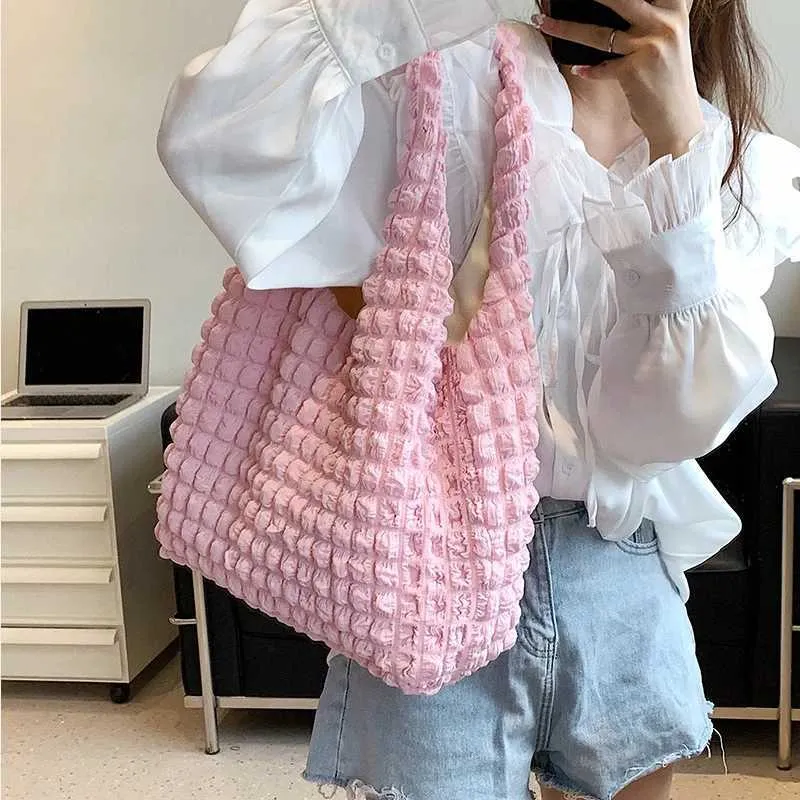 Ydlns Été Plissé Nuage Femelle Bonbon Couleur Grande Capacité Sac À Bandoulière Sacs À Main Shopping Filles Pochette Fourre-Tout_voghion.com