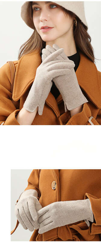 Korean Autumn And Winter Treasure! Velvet Windproof Touch Screen Gloves, A Must-have For Women's Outdoor Warmth_voghion.com