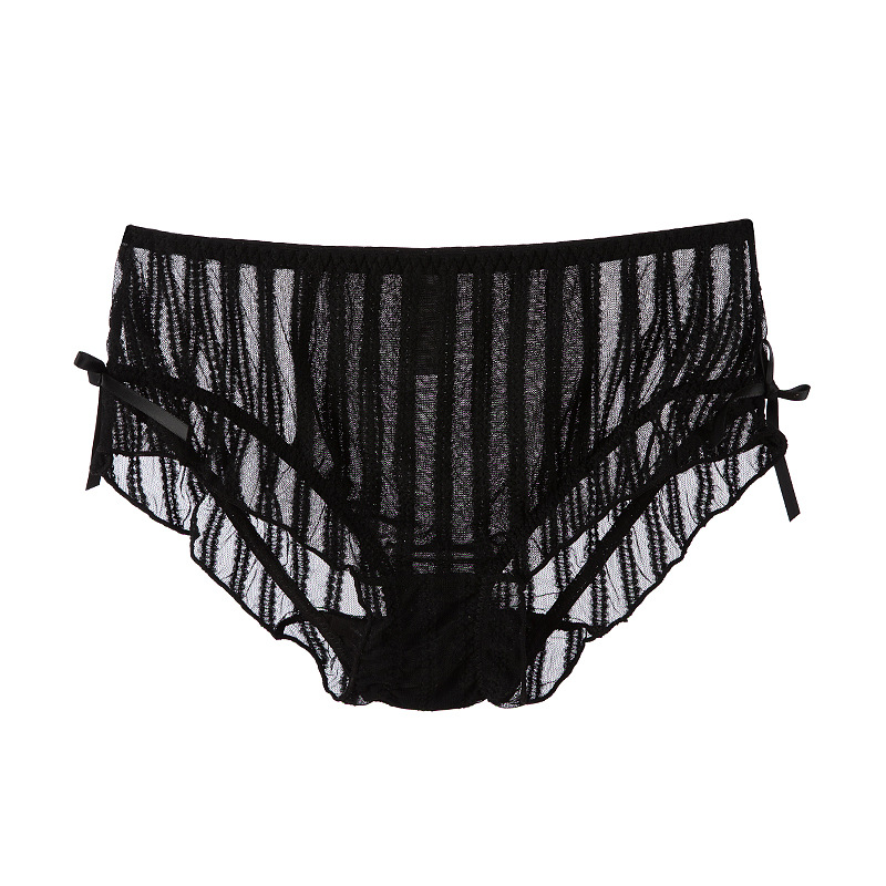 Unterwäsche Peplum schwarze Höschen schlanke sexy Slips für Frauen_voghion.com