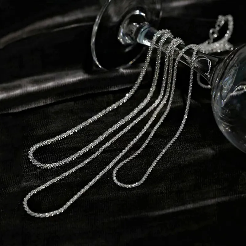 S Sterling Pure Sier Sparkling Necklace Chains Womens Versatile Popular High Grade Shining Sky Star Collar Chain_ipsvogv.com