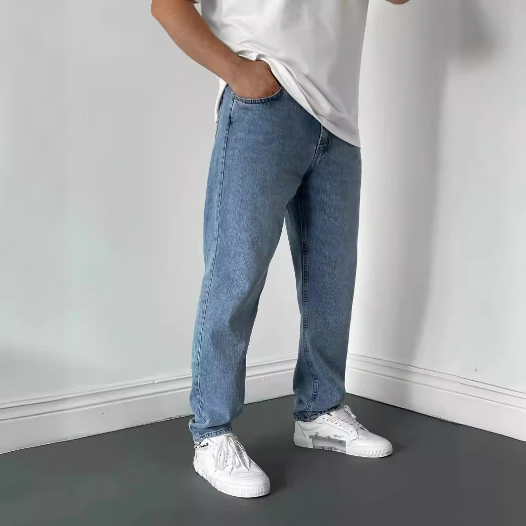 Men's Classic Small Feet Jeans Minimalist Four Color New Style Denim Trousers