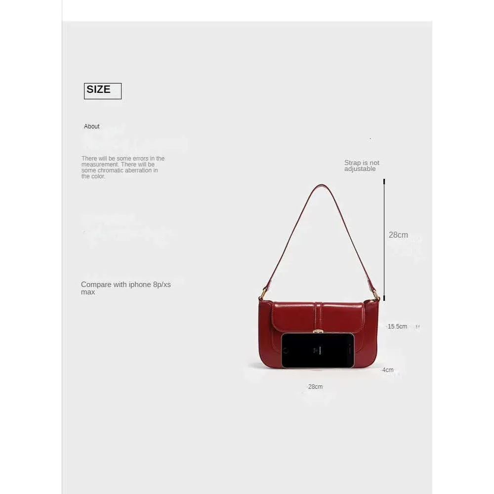 Rote Leder Schulter Mode Handtaschen Für Frauen 2024 Designer Kleine Weibliche Taschen Damen Geldbörse_voghion.com
