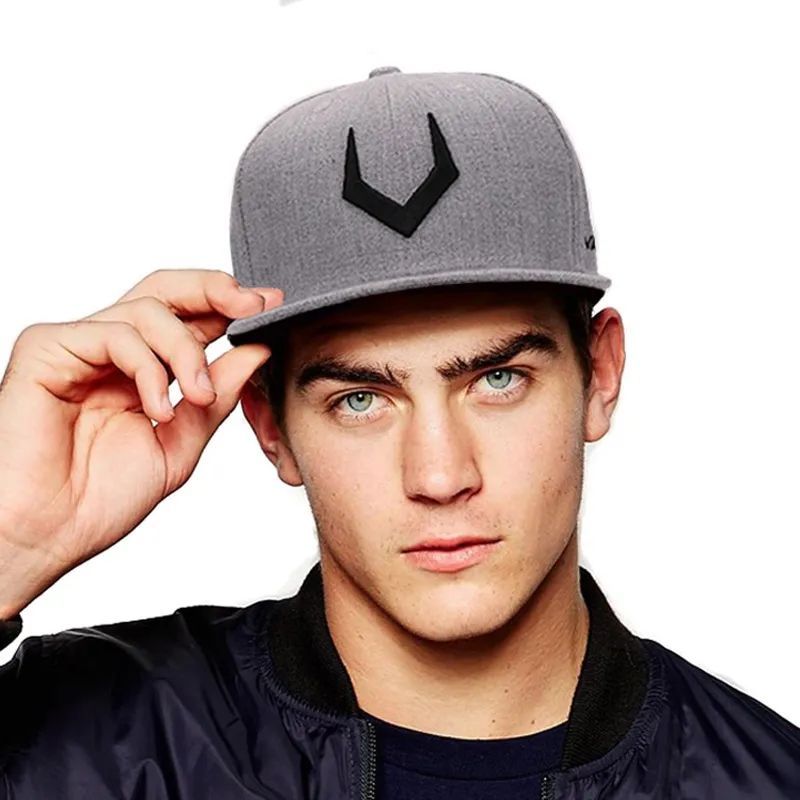 Deer Horn V Letter Embroidered Hat for Men and Women Flat Along Hat Street Hip Hop Fashion Korean Versatile Casual