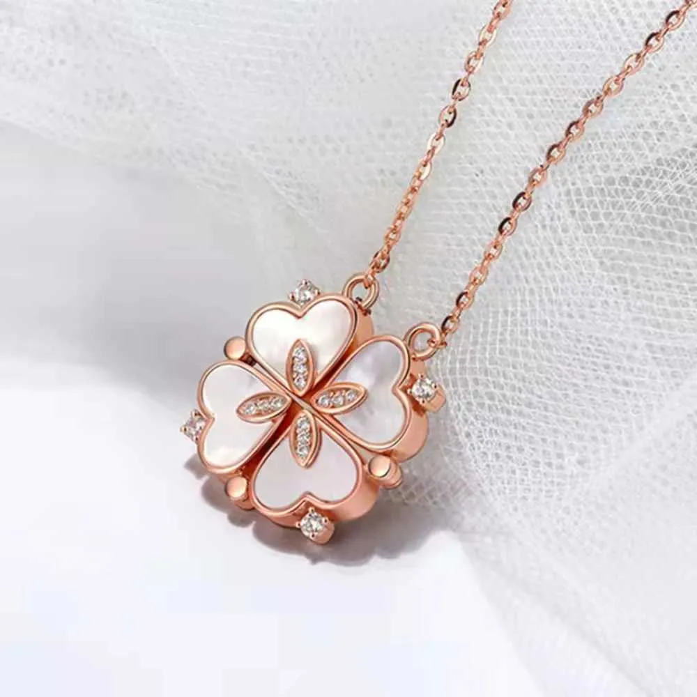 Collane in acciaio inossidabile 316L con ciondolo magnetico a forma di cuore a forma di trifoglio per donna, collana aperta con cristalli_voghion.com