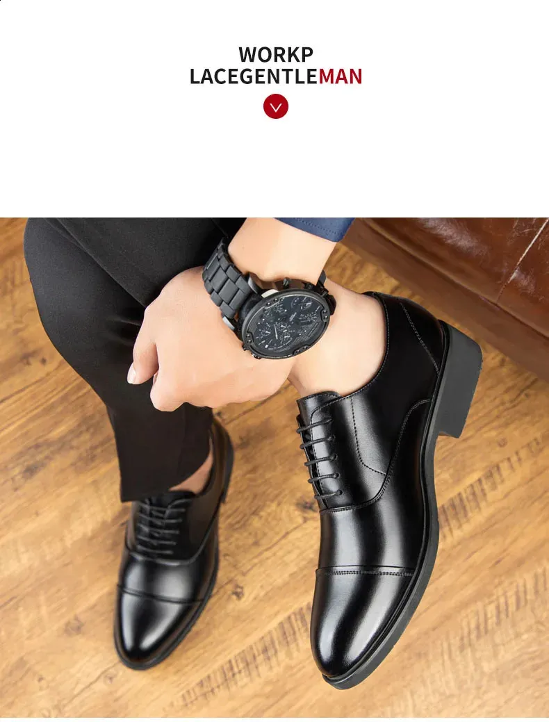 Größer werdende Schuhe für Männer, die größer werden, 6 cm, unsichtbare Einlegesohle für den täglichen Gebrauch, erhöhte Hochzeits-Oxfords für Herren_voghion.com
