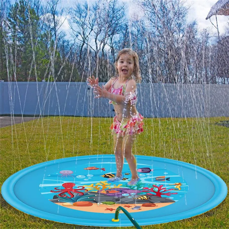 Kum Oyunu Eğlenceli Yaz Havuzu 100cm Çocuk Açık Çim Oyuncakları Sprey Pedi Çocuk Su Çeşmesi 230628_voghion.com