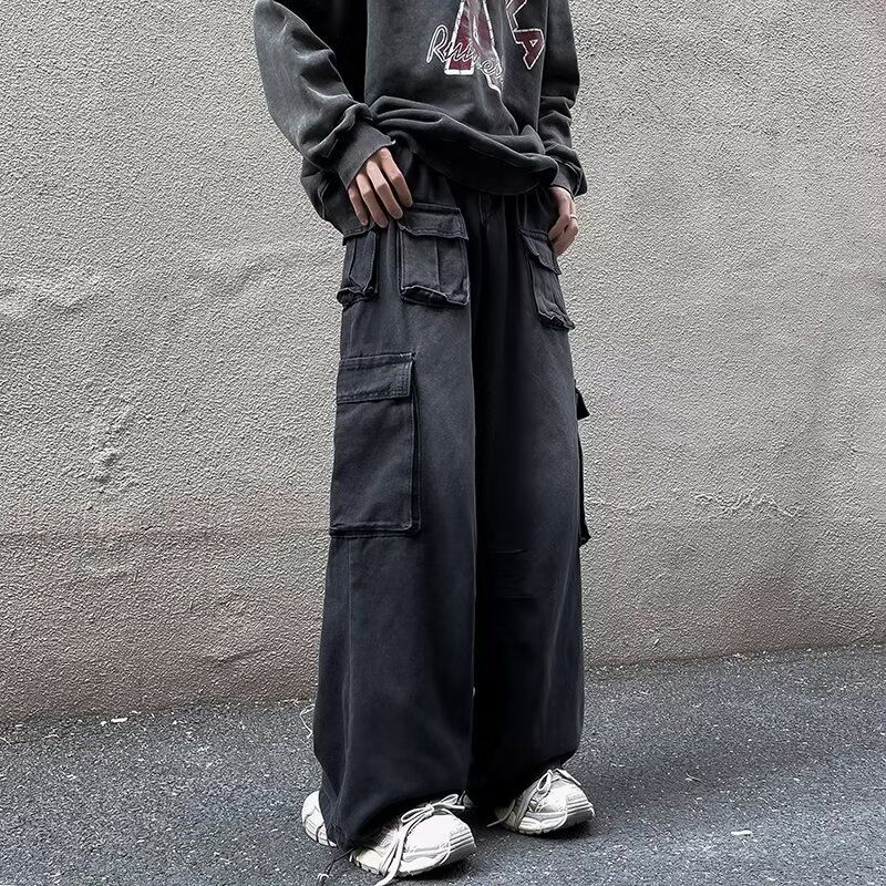 Calça cargo masculina estilo americano estilo vibe, estilo cargo ..._voghion.com
