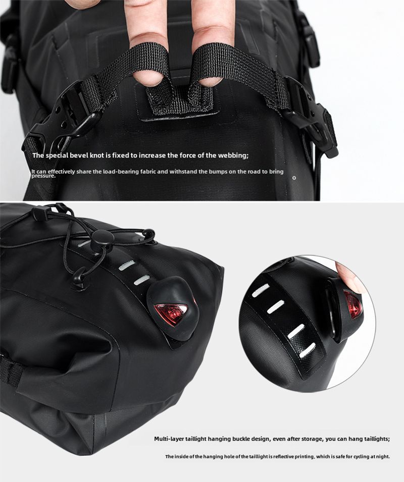 RHINOWALK Rhino Full Waterproof Bicycle Saddle Tail Bag Large Capacity 10L Road Bike Lightweight Long Distance Riding_voghion.com