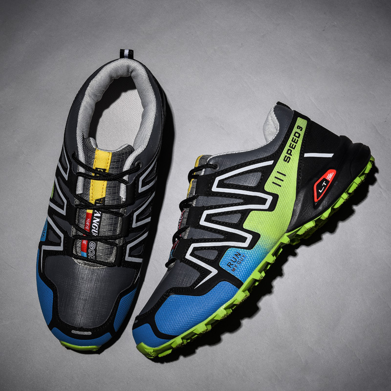 Randonnée en plein air transfrontalière chaussures de course de fond d'alpinisme pour hommes chaussures de tourisme basses Salomon chaussures de sport de cyclisme de grande taille antidérapantes_voghion.com