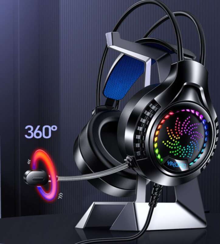 Silver Eagle Q7 Computer Headworn Wired Esports Game Earphones Desktop Laptop Listening And Positioning Microphone_voghion.com