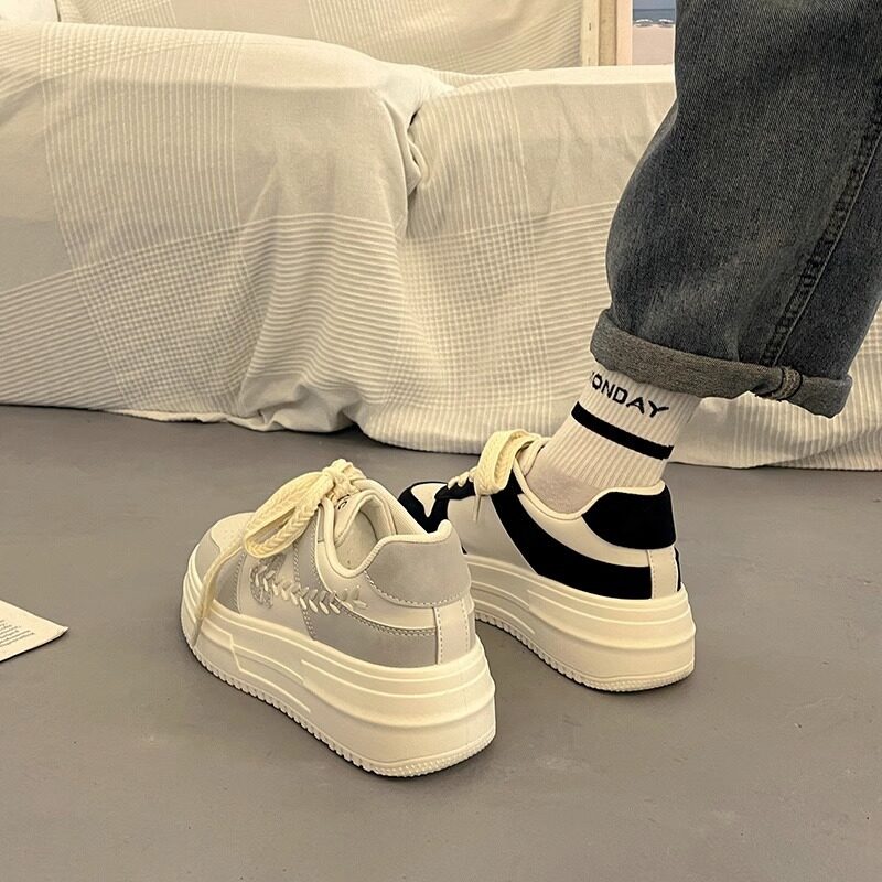 Bereit Lager Koreanischen Stil Mode frauen heißer lauf flache modelle Alle-spiel dicken sohlen casual sport schuhe Yoga_voghion.com